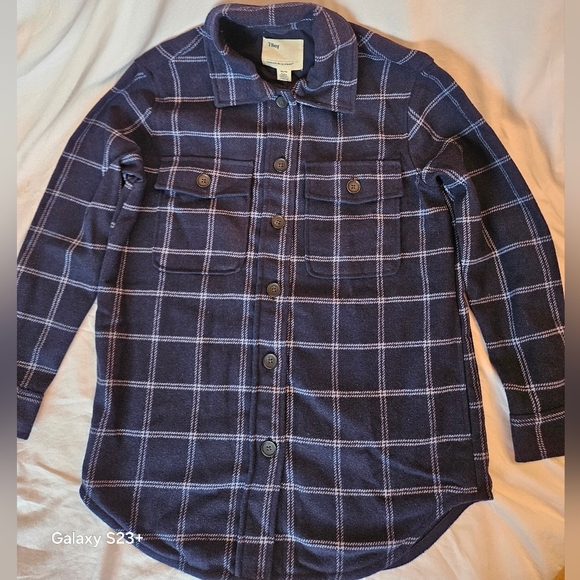 Tilley Blue Plaid Wool Blend Women's Utility Jacket Shacket, Size XS, NWT - Picture 2 of 11